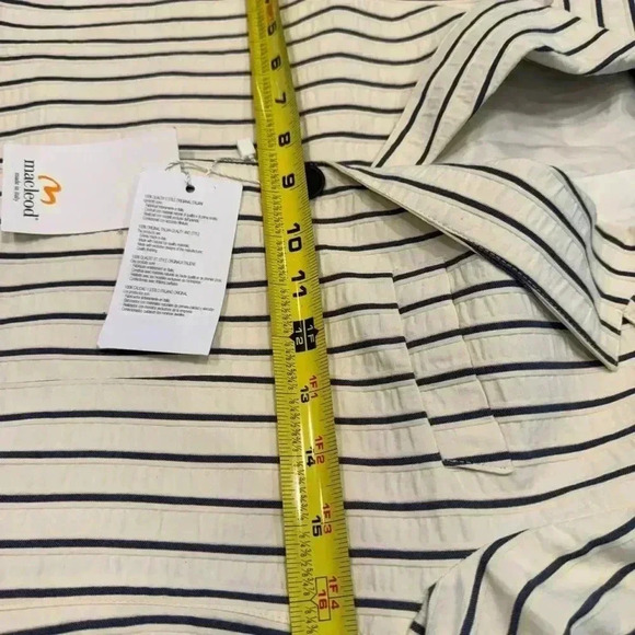 Macleod Italy women’s seersucker blazer. Ivory with black stripes size EU 36 NWT - Picture 6 of 10